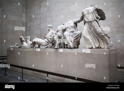 The East Pediment of Parthenon, British Museum, London Stock Photo - Alamy