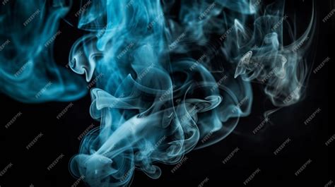 Premium Photo A Blue Smoke Is Shown Against A Black