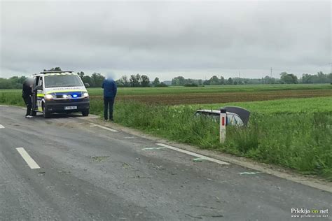 Vozilo zapeljalo s cestišča Prlekija on net Ljutomer