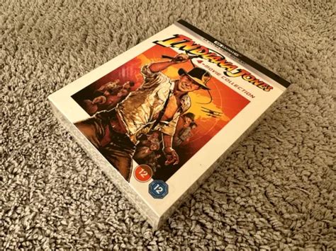 INDIANA JONES 4 Movie Collection 4K UHD Blu Ray Includes Blu Ray