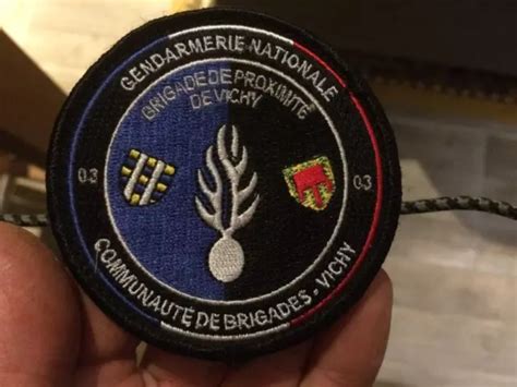 ÉCUSSON BRODÉ GENDARMERIE BRIGADE DE PROXIMITE DE VICHY EUR 15 00