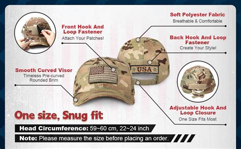 Geyoga 6 Pieces Tactical Hat Camouflage Hats For Men Camo