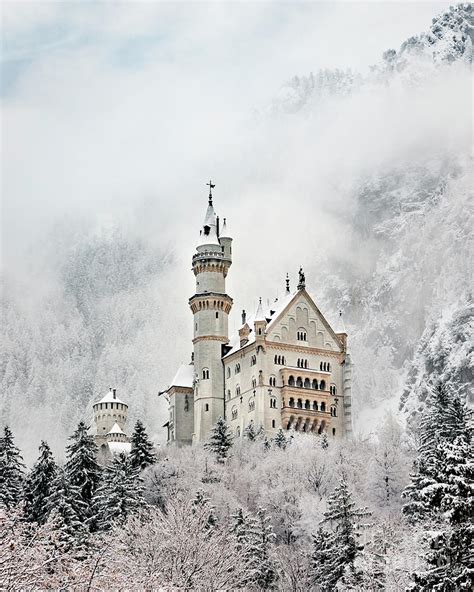 Snowy Neuschwanstein Photograph by Brian Jannsen