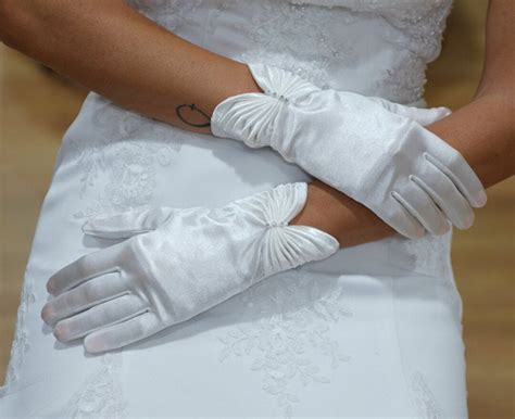 Frauen Hochzeit Handschuhe Satin Braut Abend Party Handschuhe Hochzeit