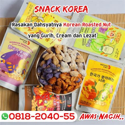 Wa Cemilan Snack Korea Terpopuler Kacang Oven Diantar