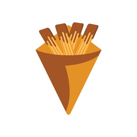 Churros Icon Vector Vector Art At Vecteezy