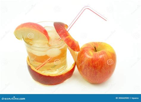 Appelsap Stock Foto Image Of Appel Naughty Goud Glas 30666908