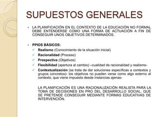 Planificación de la educación no formal PPT