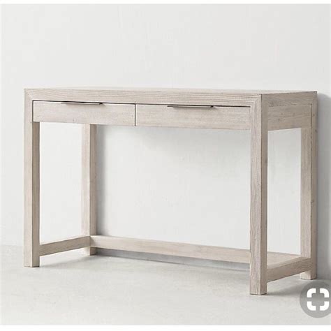 Restoration Hardware Laguna White Wood Desk - AptDeco