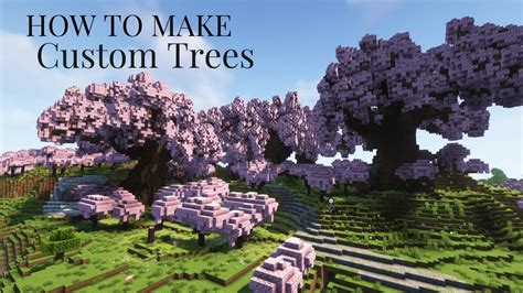 Crafting An Aesthetic Paradise Minecraft Custom Tree Tutorial With New