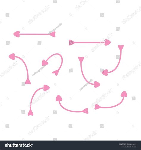 Set Love Arrow Vector Illustration Pointer Stock Vector Royalty Free