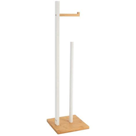 Reserve Et Derouleur Papier Wc Mdf Bambou White Bamboo Tendance