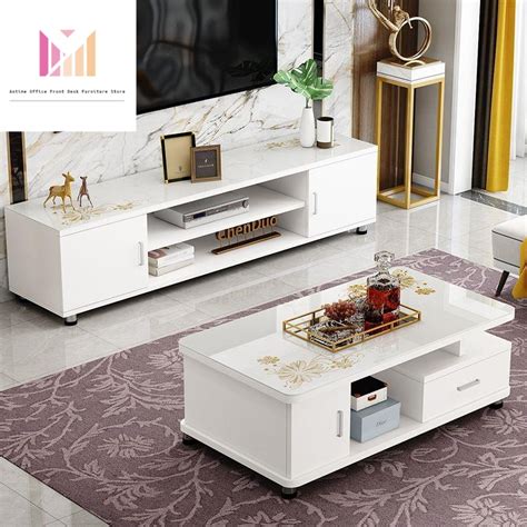 European Rounded Corner Coffee Table Simple Modern Tv Cabinet And