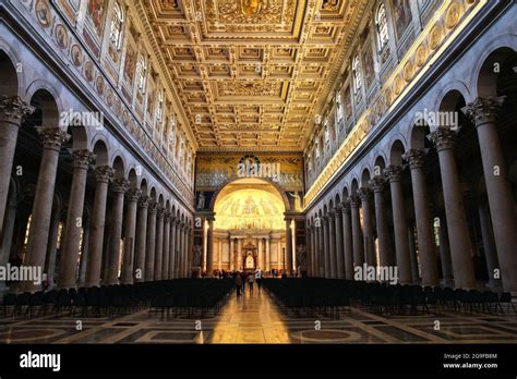 ROME ITALY APRIL 9 2012 Interior View Of Papal Basilica Of St