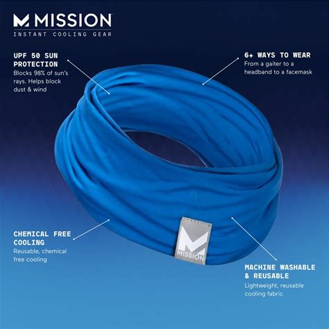 Mission Max Cooling Half Neck Gaiter Adult Unisex Ways To Wear