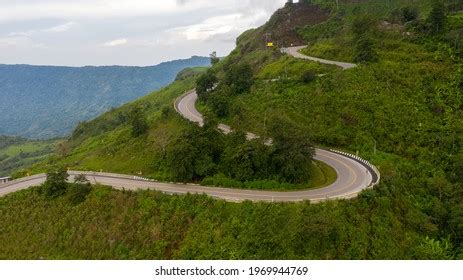 Aerial View Road Curve Construction Mountain Stock Photo 1969944769 ...