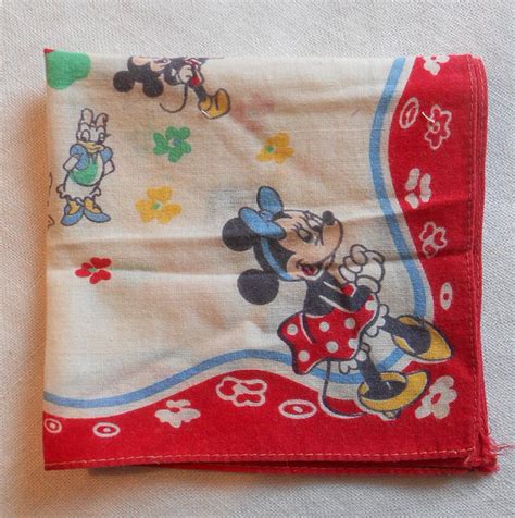 1950s Disney Characters Hankie Mickey And Minnie Mouse Donald Etsy