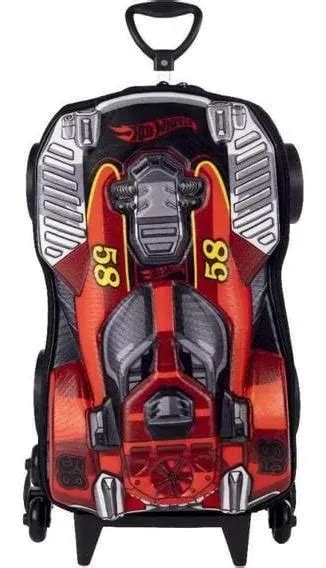 Mochila Escolar Rodinhas 3D Hot Wheels Dune A Soar Vermelha Lancheira Infantil Lojinha Da