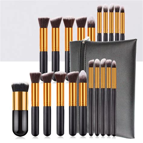 Juego De Brochas De Maquillaje Kabuki Brocha Para Base Cosm Tica Mezcla