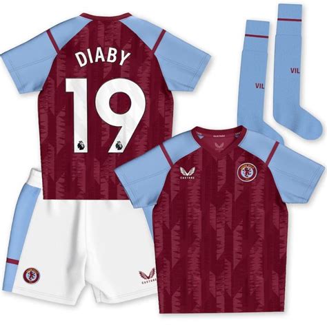 Diaby Aston Villa 23/24 Home Kids Kit - JerseyMotion