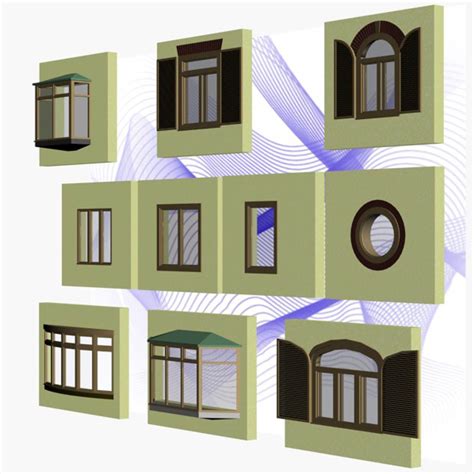 Conjunto De Ventana Modelo 3d 19 Max 3ds Fbx Obj Free3d