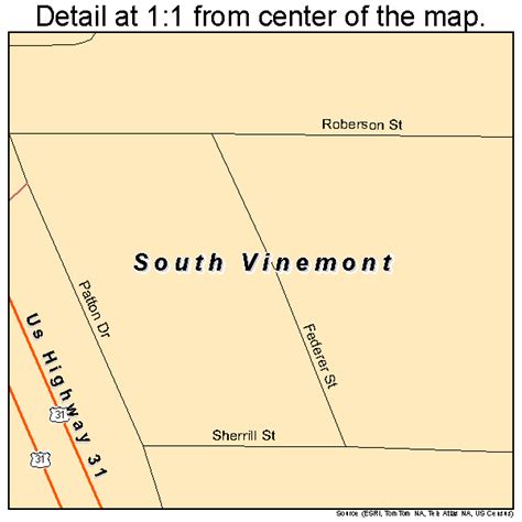 South Vinemont Alabama Street Map 0171900