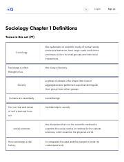 Sociology Chapter Definitions Flashcards Quizlet Pdf Log In