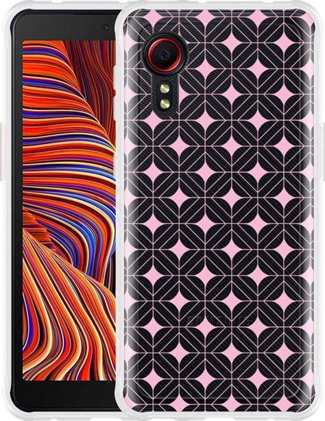 Hoesje Geschikt Voor Samsung Galaxy Xcover Geometrisch Pink Bol