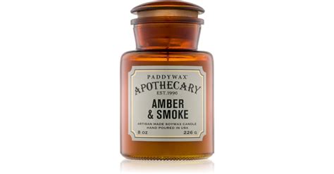 Paddywax Apothecary Amber Smoke bougie parfumée notino fr