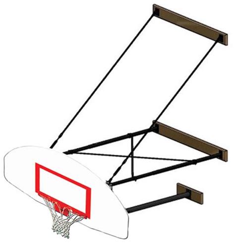 Gared 3 Point Wall Mount Package Manual Height Adjuster Basketball