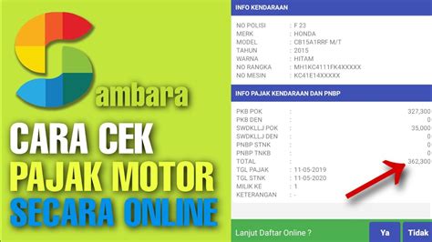 Sambara Cek Pajak Motor Homecare