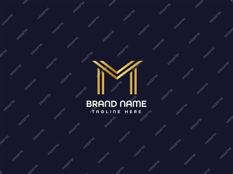 Premium Vector Letter M With A Golden M Logo On A Dark Background