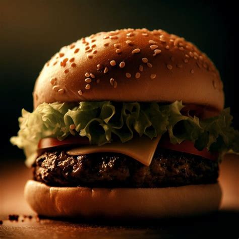 Premium Ai Image Testy And Spicy Burger