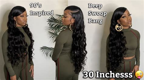 90 S Inspired Side Swoop Bang Tutorial Julia Hair Swoop Bangs Side