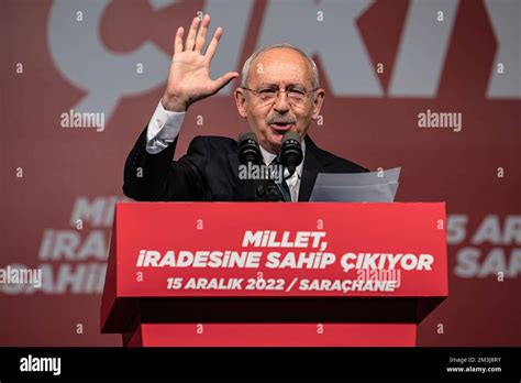 Istanbul Turkey 15th Dec 2022 Kemal Kilicdaroglu Chairman Of The