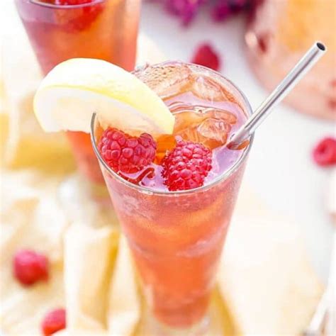 Homemade Raspberry Iced Tea Recipe Sugar And Soul