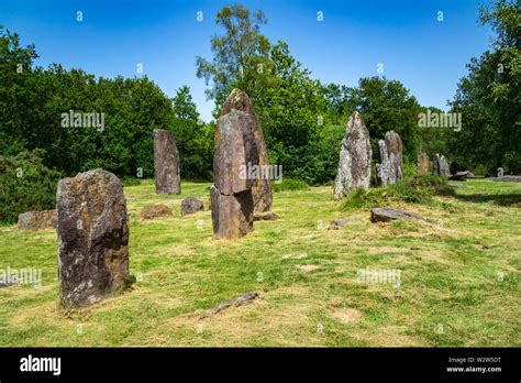 Neolithic Celtic Standing Stones Or Menhirs Monteneuf Broceliande