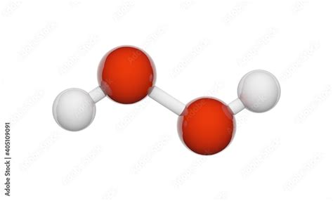 Structural Chemical Formula And Molecular Structure Of Hydrogen Peroxide H2o2 Chemical