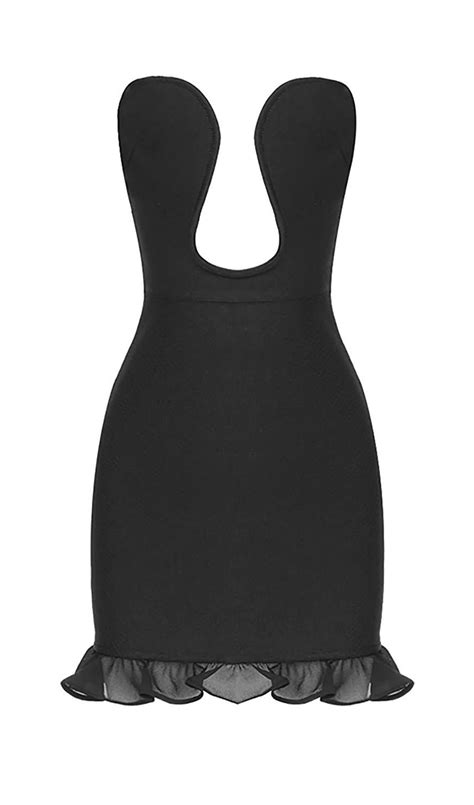 Strapless Bandage Mini Dress In Black Aesvs