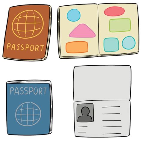 Premium Vector Vector Set Of Passport