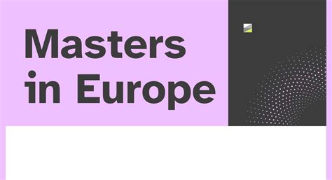 Masters in Europe: Unlock Your Success with 5 Key Strategies - Paragraph Bd