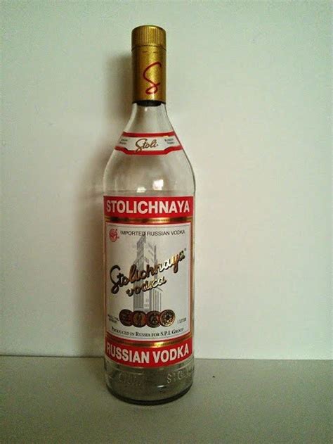 Stolichnaya Russian Vodka Bottle by RepurposedNV on Etsy