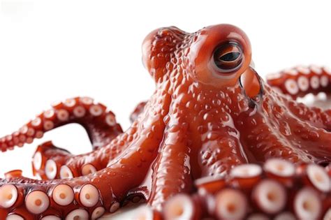 Tentáculos de pulpo aislados sobre un fondo blanco Foto Premium