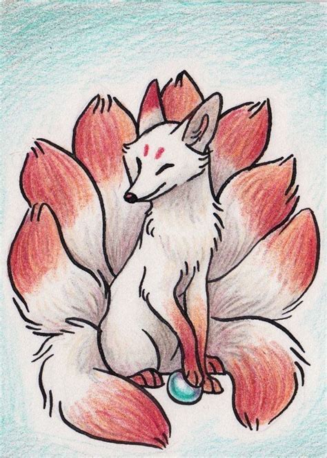 Art Drawings Sketches Easy Drawings Japanese Fox Fox Artwork