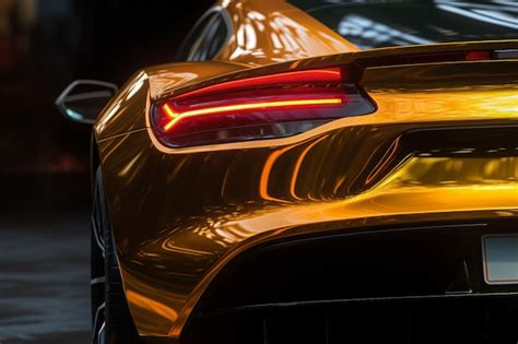 Premium AI Image | A close up of the rear lights of a car