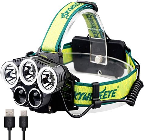 Ipx4 Waterproof High Lumens Led Headlamp ，usb Rechargeable Head Lamp ，6