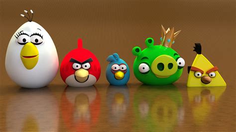 Angry Birds Pack 3d Model Cgtrader