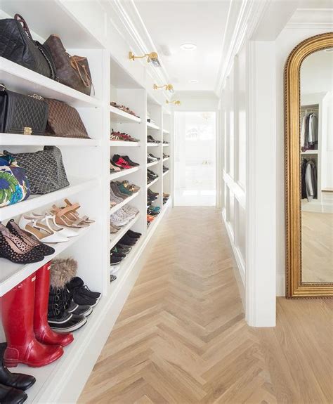 Lighted Glass Closet Display Shelves Transitional Closet