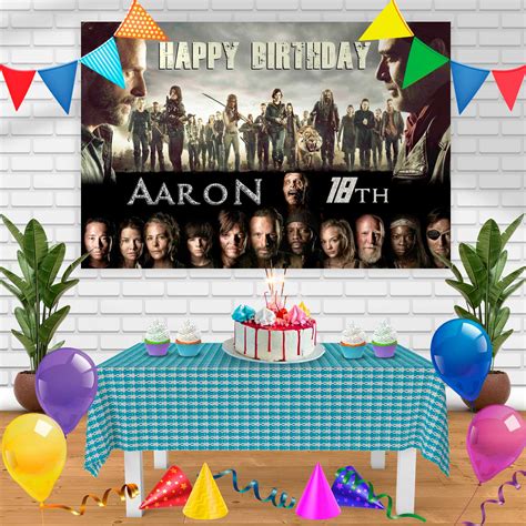 The Walking Dead Birthday Banner Personalized Party Backdrop Decoratio ...