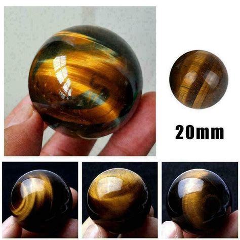 Natural Rare Tiger Eye Crystal Ball Gemstone Sphere Healing I0y6 Stone